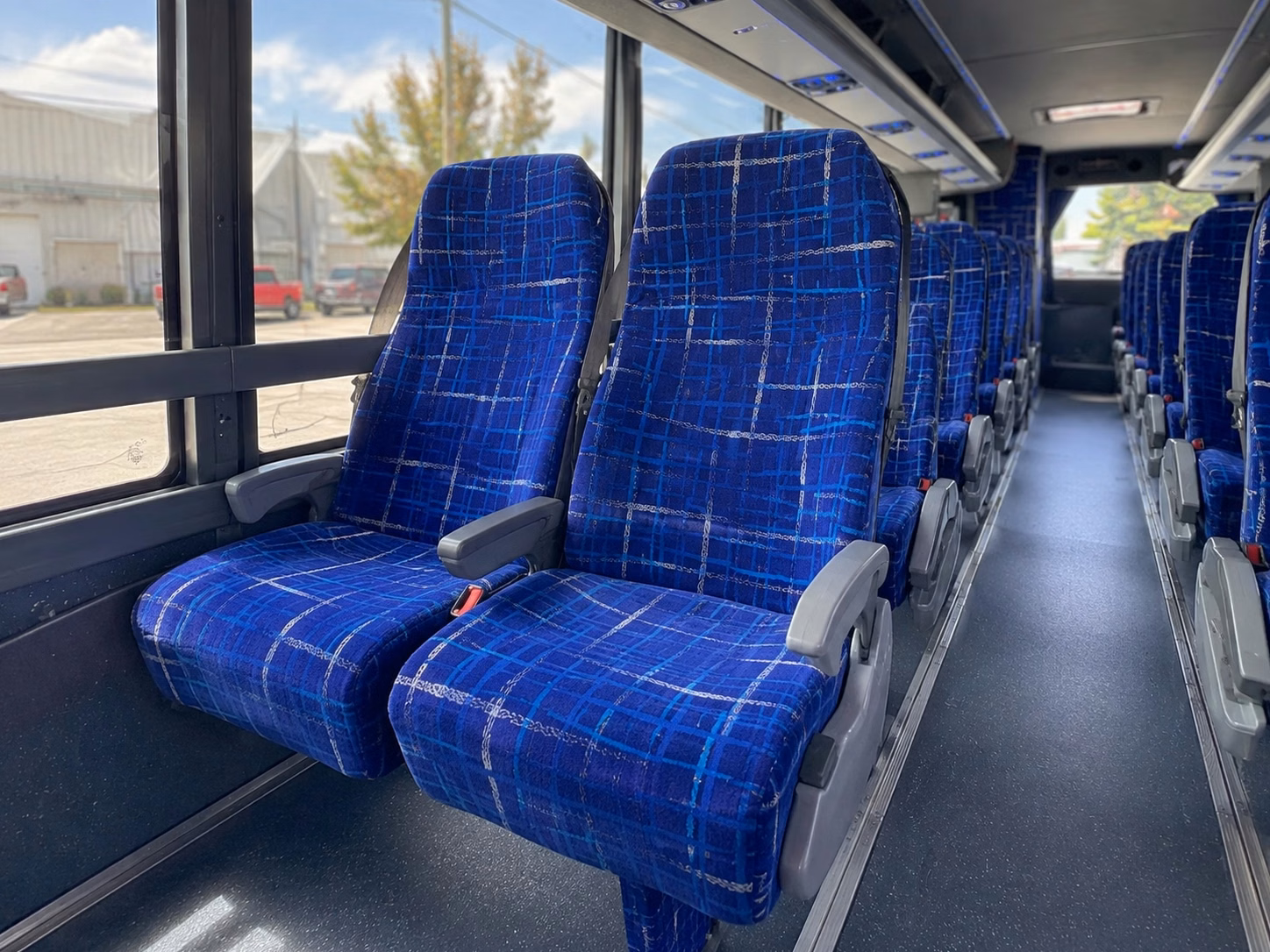 56 passenger charter bus interior