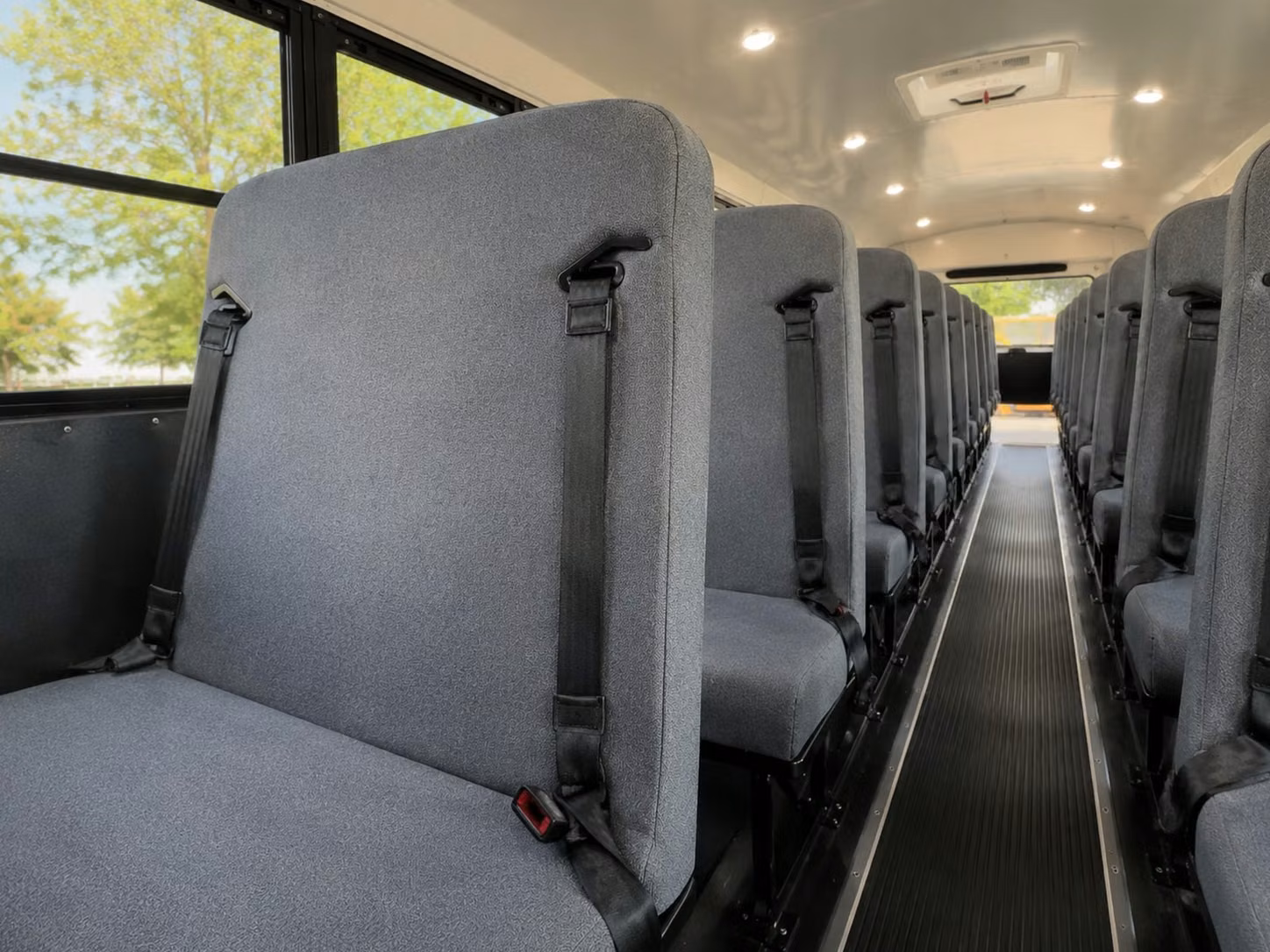 school bus inside